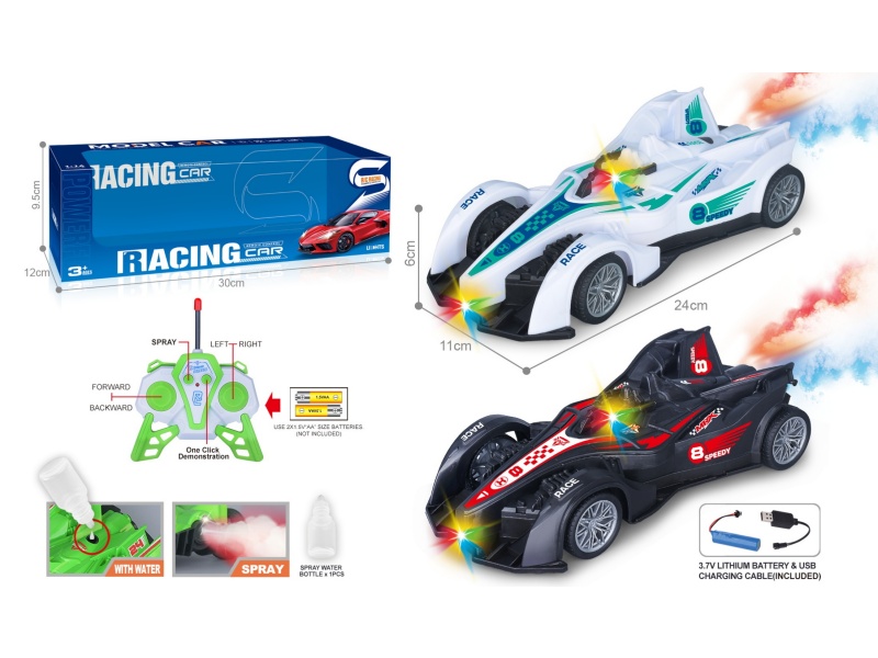 27Mhz 1:16 Six-Channel With Spray Light, One-Click Demonstration Of F1 Equation Remote-Controlled Racing Car (Including Power)