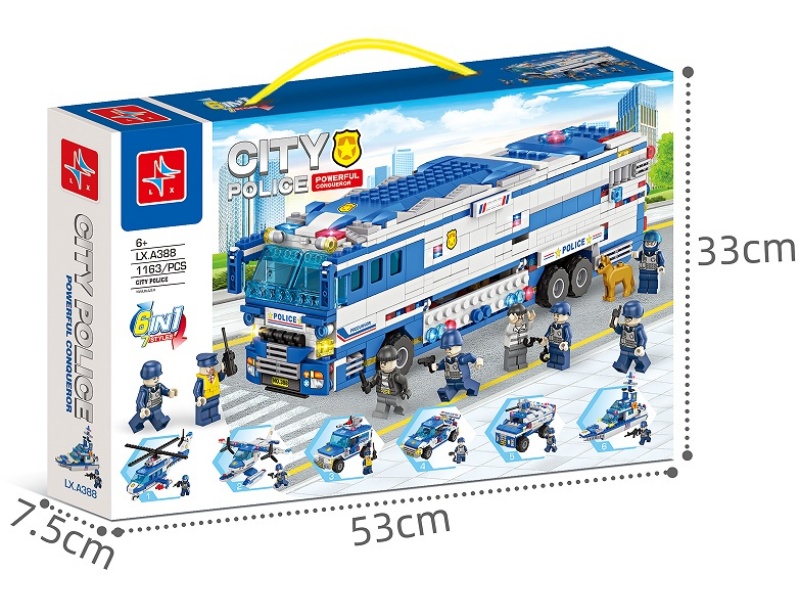 City Police Force Building Blocks(8 Dolls)  1163pcs