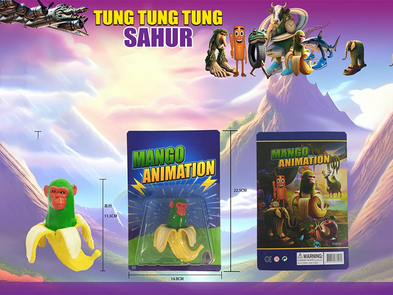 Shan Hai Jing Wooden Stick Man Series 5-Inch Banana Monkey