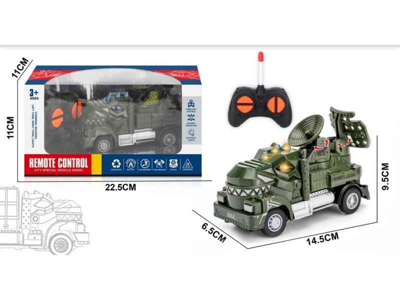 Four-Channel Tyrannosaurus Rex Remote-Controlled Military Radar
