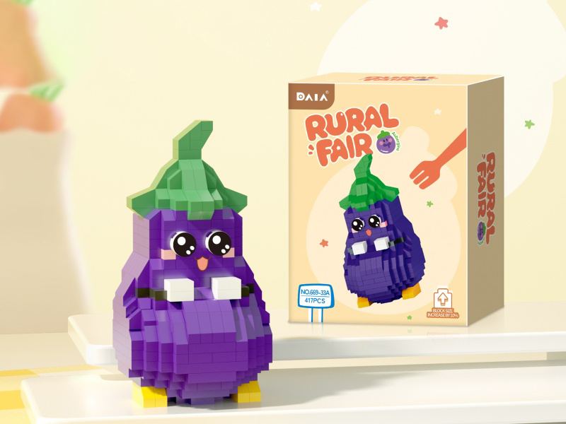 Building Blocks: 417 Pcs Of Vegetable-Eggplant