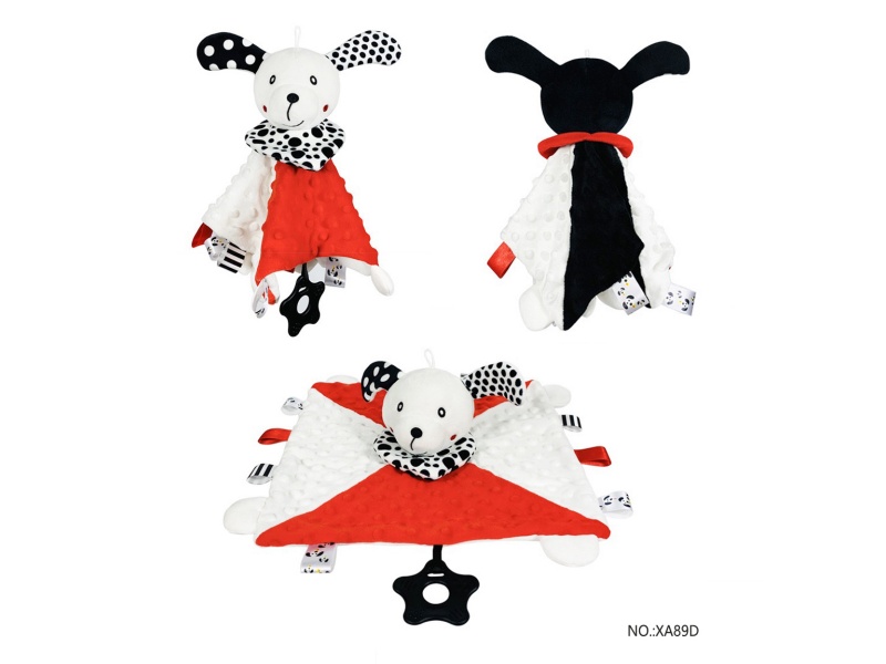 Little White Dog Ringing Doudou Baby Comfort Towel