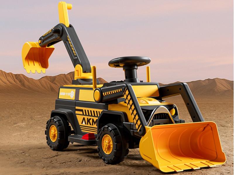 Children's Slide Shovel Car Excavator 2 In 1 With Light And Music