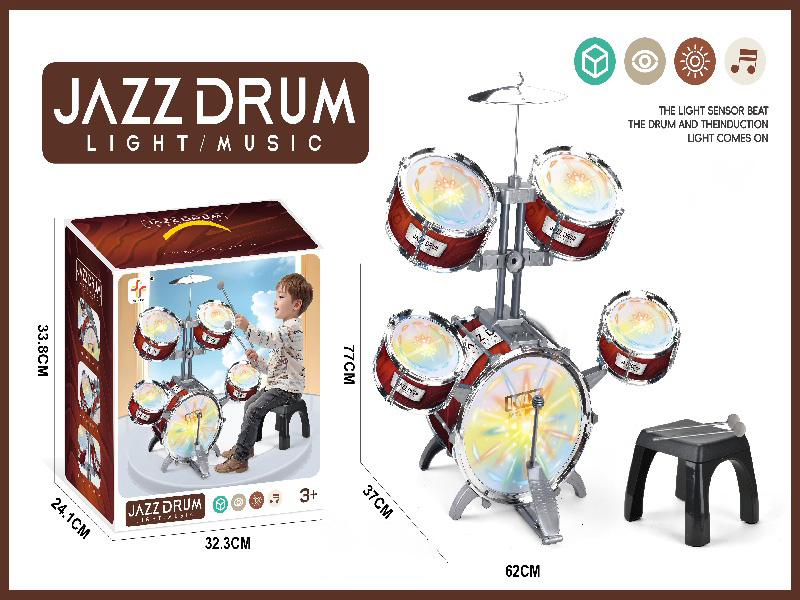 Wood Grain Vertical Five-Drum/New Version/Electroplated /(Five Lamps With Electricity Ag10*3 Pieces)