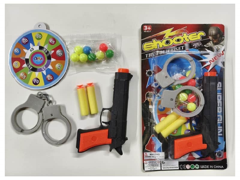 Solid Color EVA. Table Tennis Gun With Handcuff Target