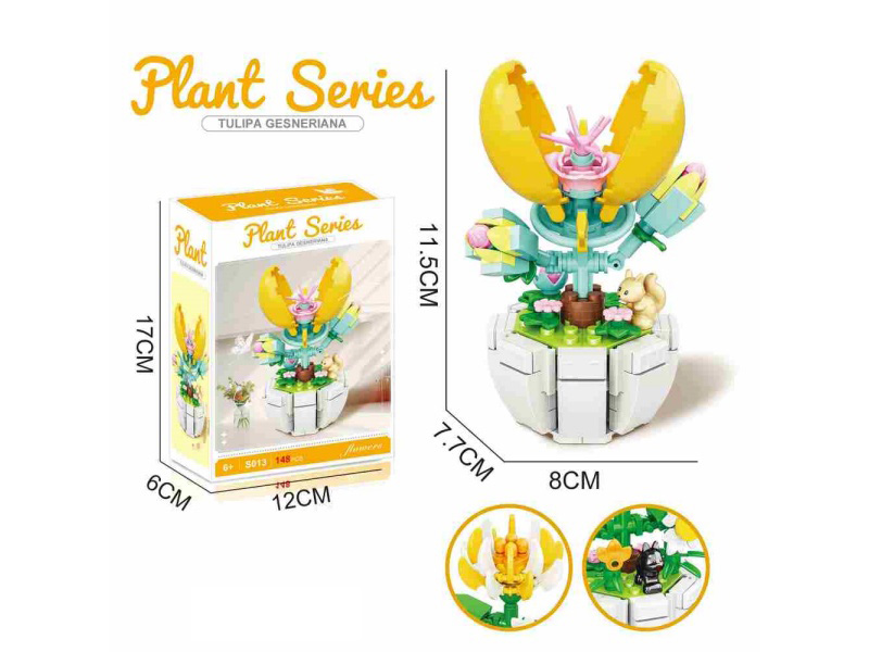 Building Block Tulip 148Pcs- Flower Series