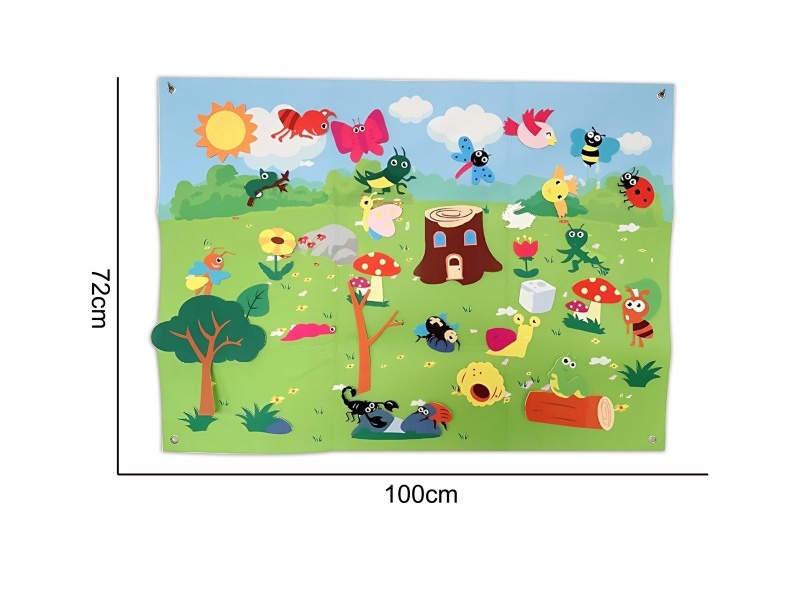 Montessori Early Childhood Education And Intelligence Development - Felt Learning Flannel Wall Hanging - Insects