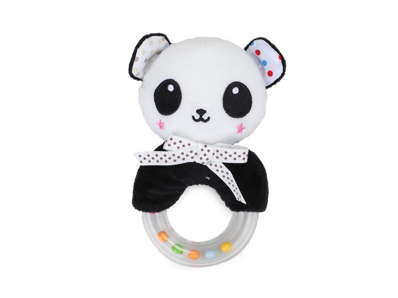 Baby Comfort Panda Plush Hand-Cranked Ring