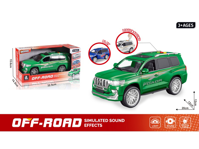 1:18 Sound And Light Inertial Door-Opening Off-Road Vehicle - Green (Battery Not Included :3*Aa)