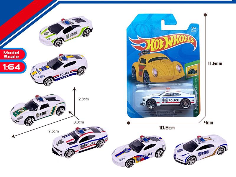 Slide Alloy Police Car