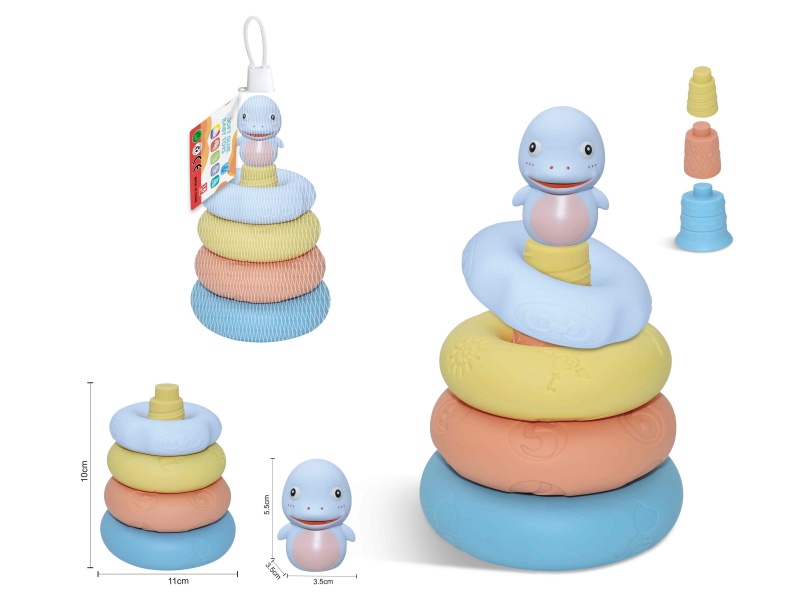 Soft Rubber Stacking Ring Finger Doll Set(Sea Animal) 8PCS