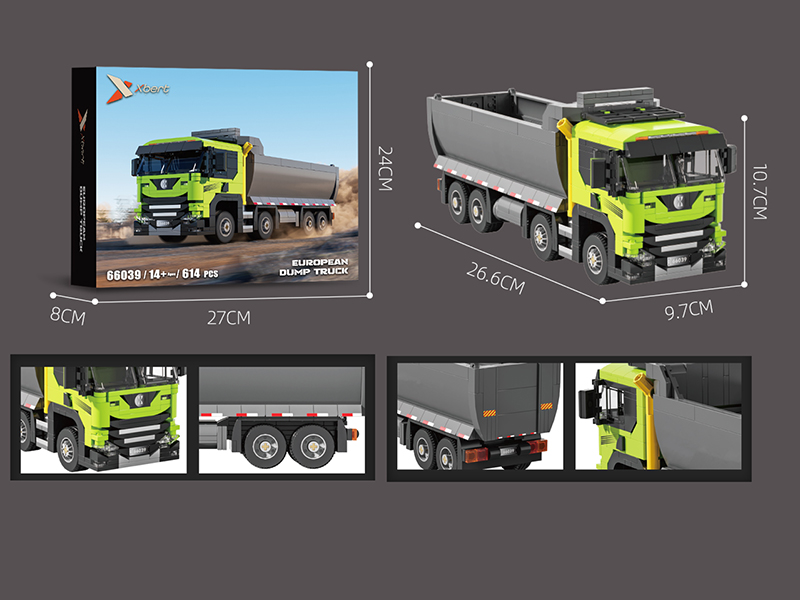 European Dump Truck Building Blocks 614PCS