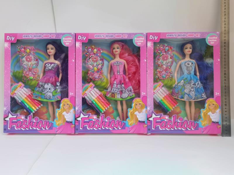 DIY Doll Clothing Coloring Middle Box Style 8