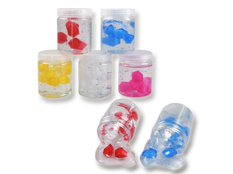 Crystal Mud Slime With Round Bottle And Seven-Color Jelly Paste