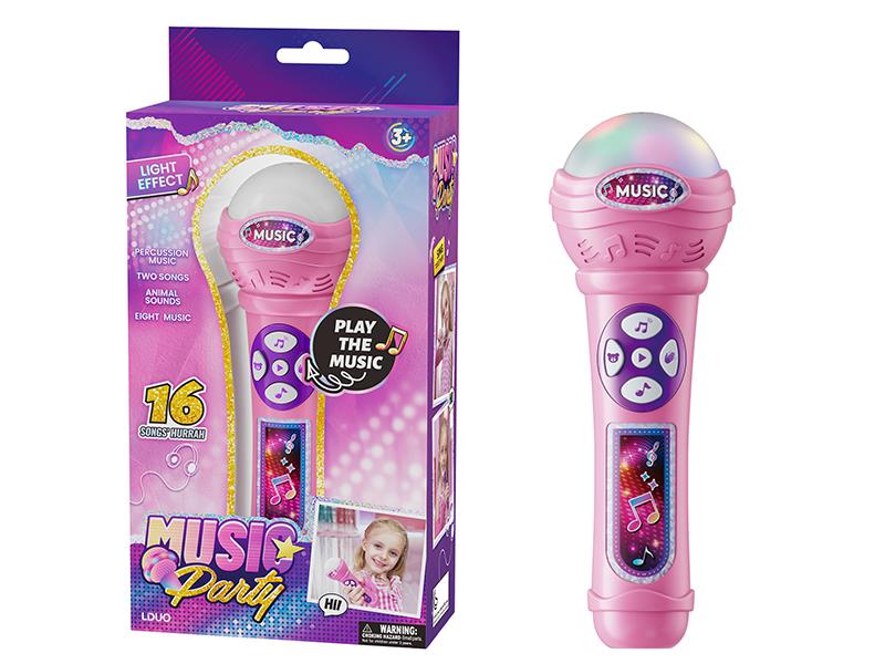 Microphone With Light And Music