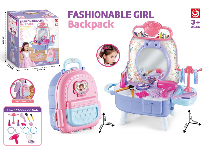 Dressing Table, Backpack And Suitcase (Three-In-One Transformation)