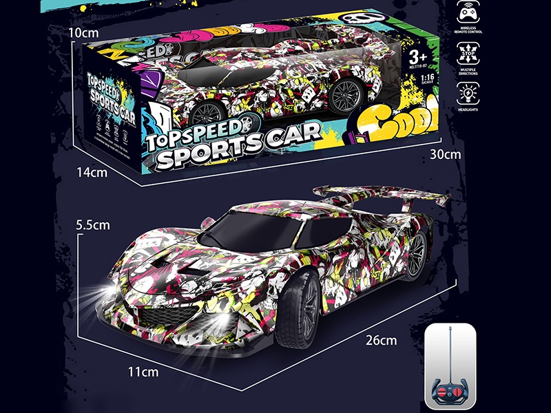 4-Channel Remote Control Graffiti Sports Car(Battery Version)
