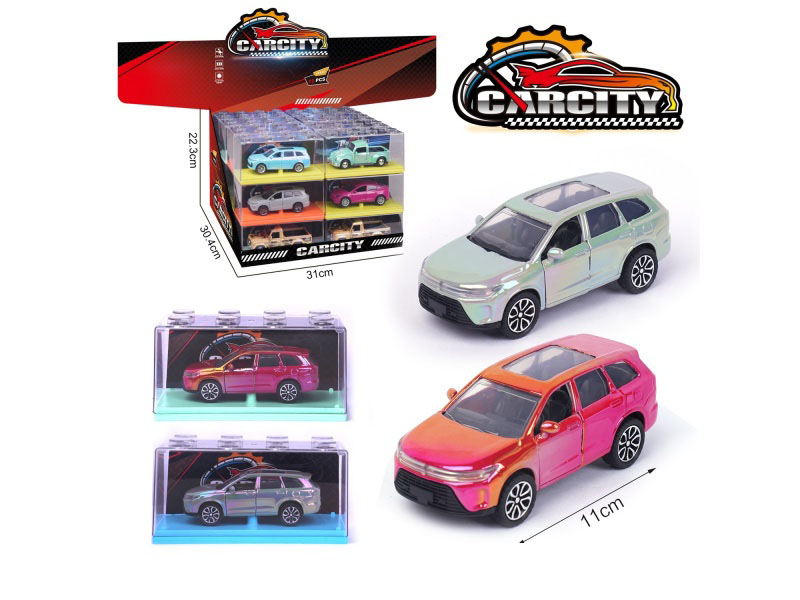 1:36 Colorful Huili Alloy Car Electric Car Askui Phantom Bay Blue/Gray/Red Mixed Color