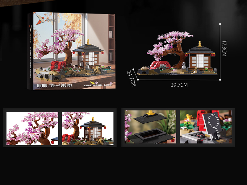 Cherry Blossom Garden Decorative Building Blocks 916PCS