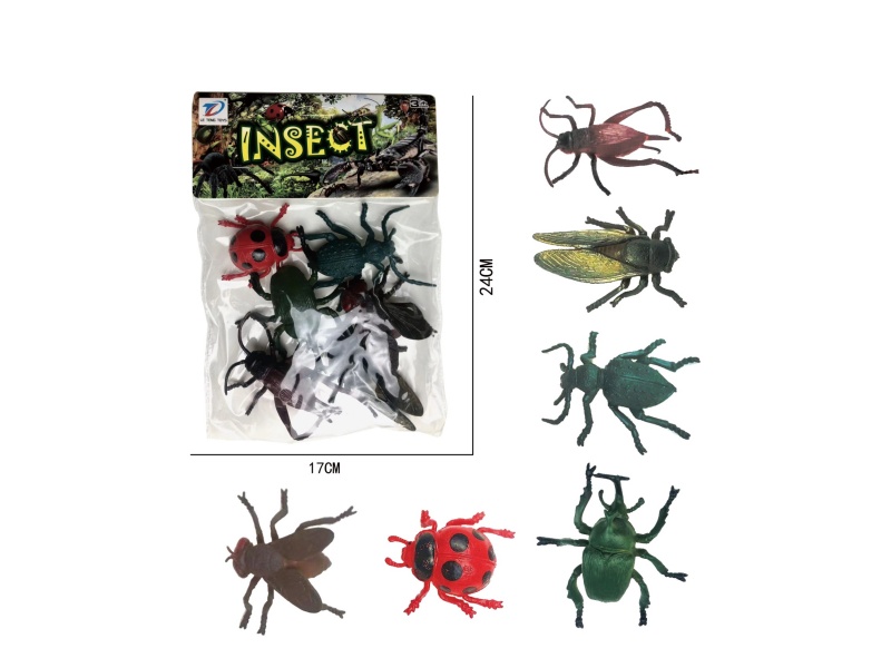 Pvc Simulation Insect 6Pcs