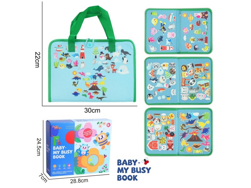 Montessori Early Childhood Education And Intelligence Development - Felt Busy Board Animal Hand-Held