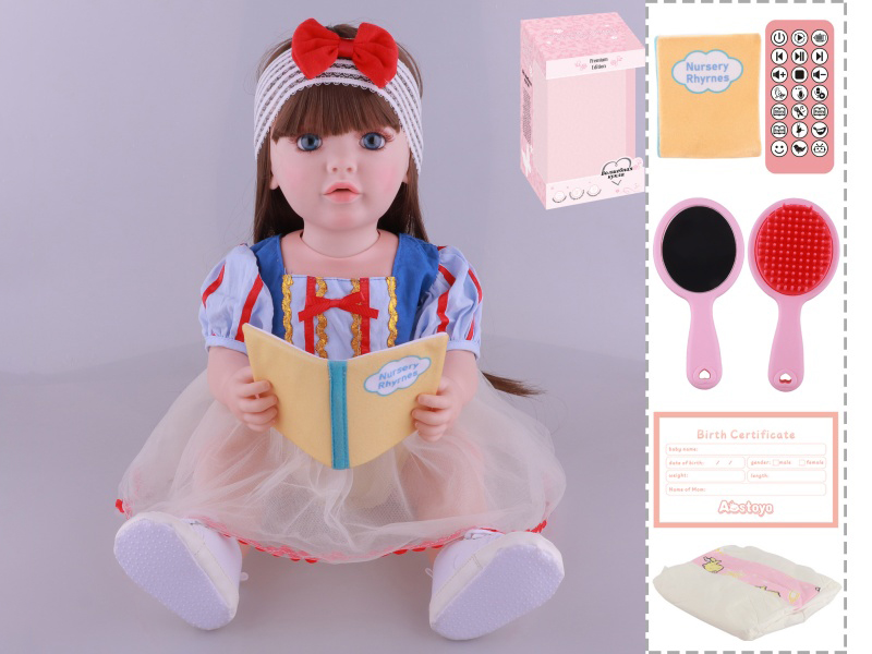 22-Inch Bionic Smart Rebirth Doll, Capable Of Bionic Shaking Of The Head, Raising Of The Hand, Mouth Movement To Speak, Intelligent Dialogue, Recording, Imitating The Tongue, Oral Skills, Dance Music