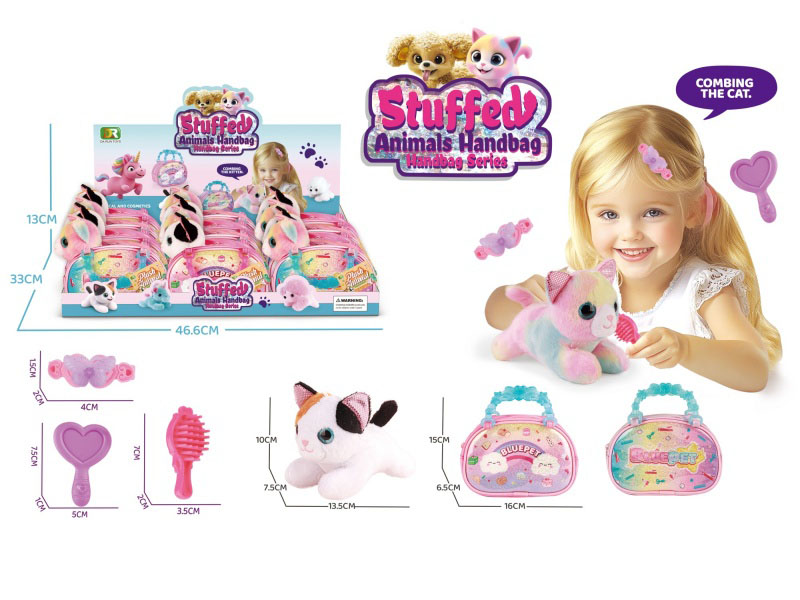 Plush Cat Beauty Handbag