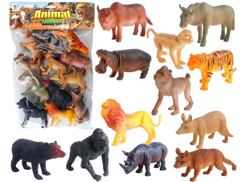 Pvc Simulation Animal 12Pcs