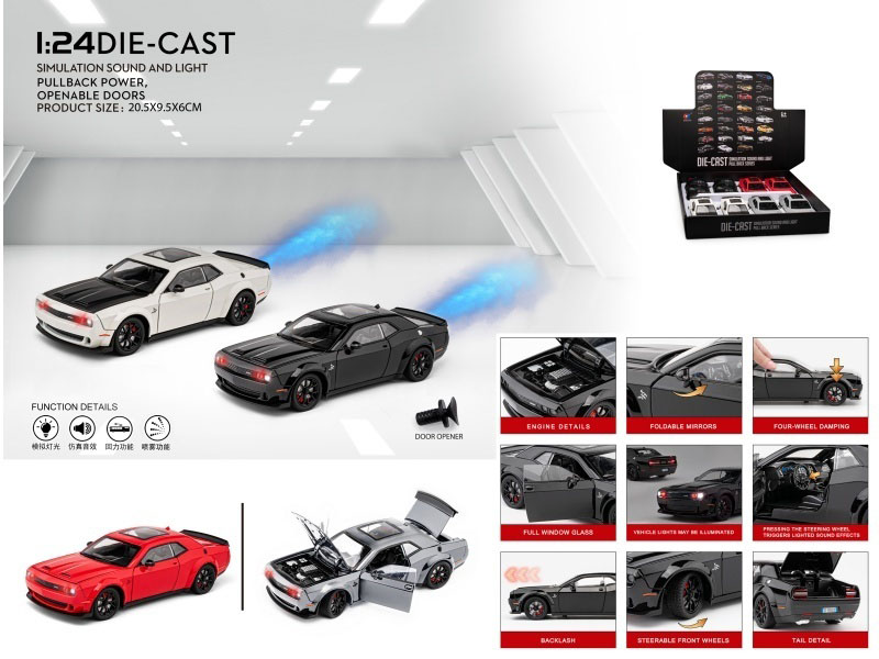 1:24 Dodge Hellcat Spray (With A Spray Bottle And 3 Aa Batteries)