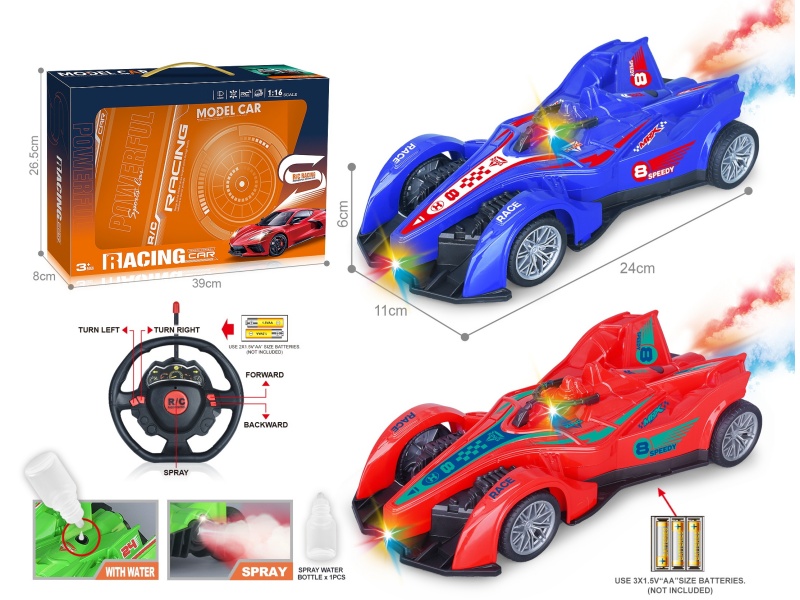 27Mhz 1:16 Five-Way Spray-Light Painted F1 Equation Remote-Controlled Racing Car (Without Power Included)
