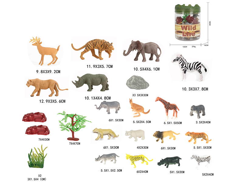 Wild Animal Model Set 26pcs