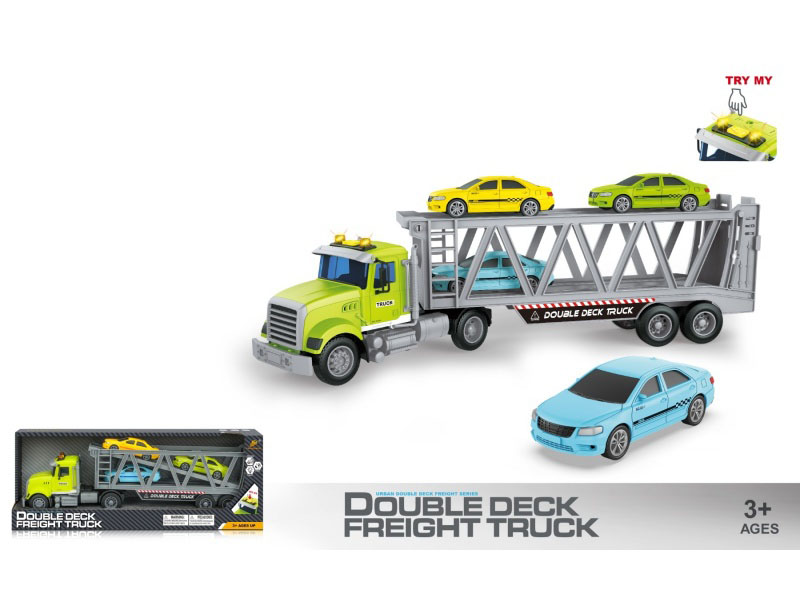 Inertial American Trailer Double-Decker Transport Vehicle With Lights And Music