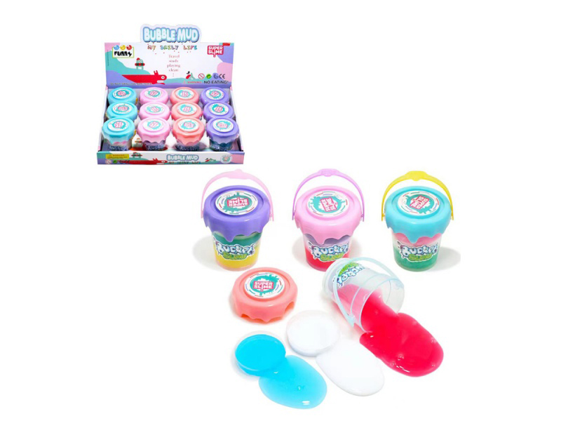 Hand-Held Bucket Of Colored Crystal Mud