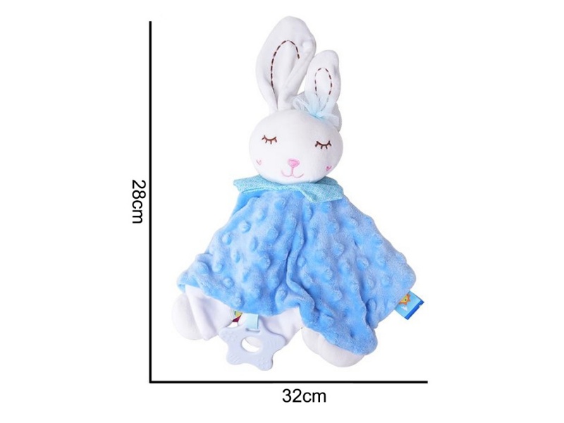 Plush Blue Rabbit Soothing Towel