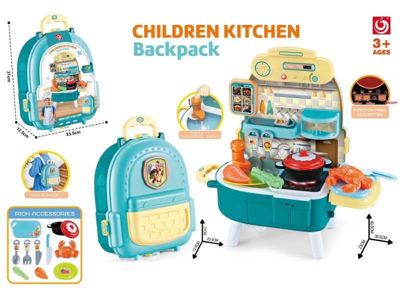 Boys' Kitchen Backpack Suitcase (Three-In-One Transformation)