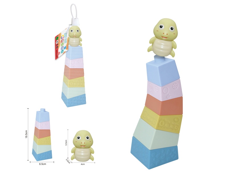 Soft Plastic Stacked Tower Finger Doll Set(Sea Animal) 7pcs