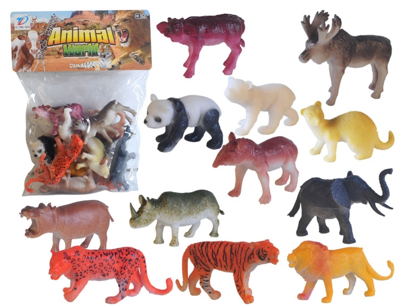 Pvc Simulation Animal 12Pcs