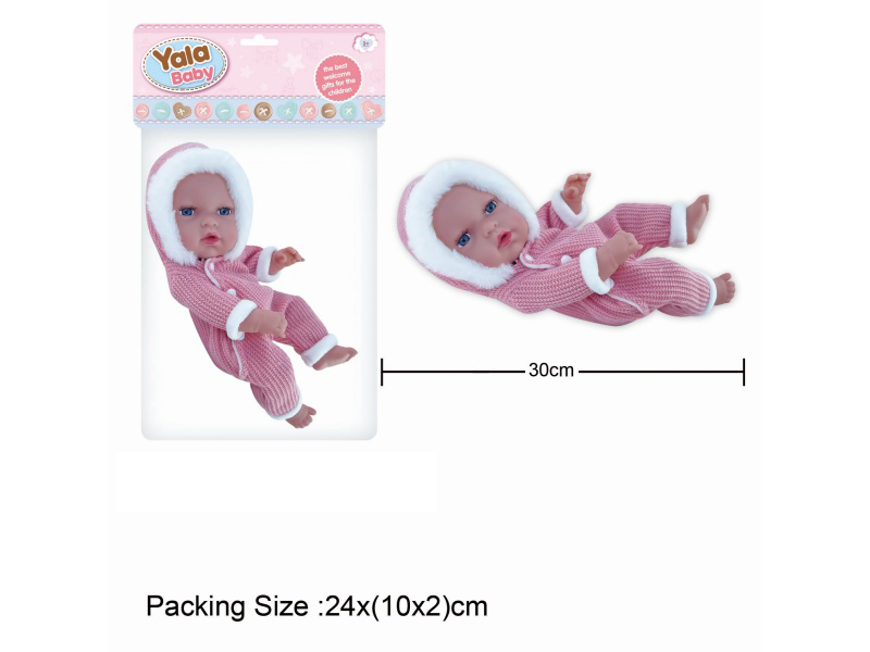 12-Inch Full Vinyl Baby Doll For Newborns