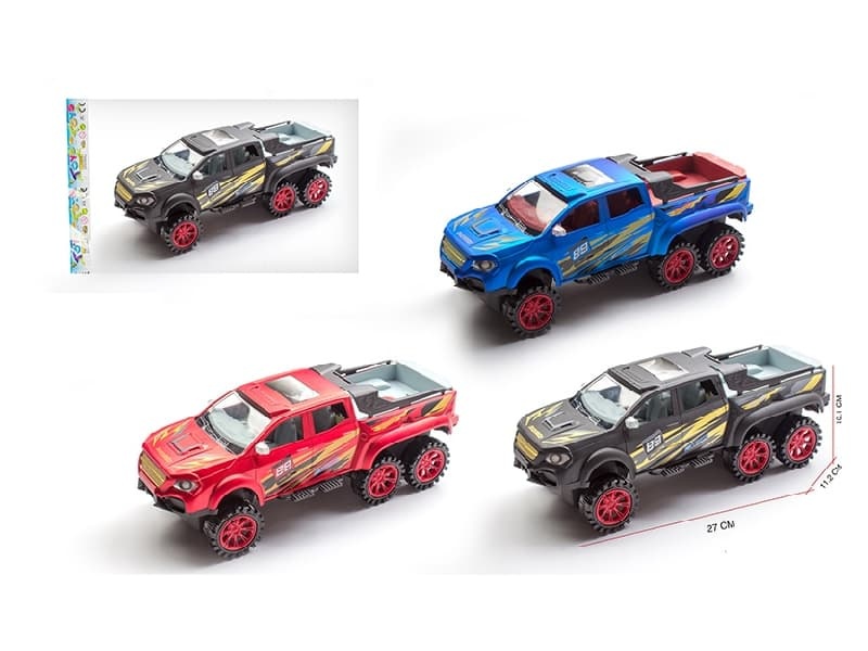 1:16 Six-Wheel Benz Pickup Friction Racing Car