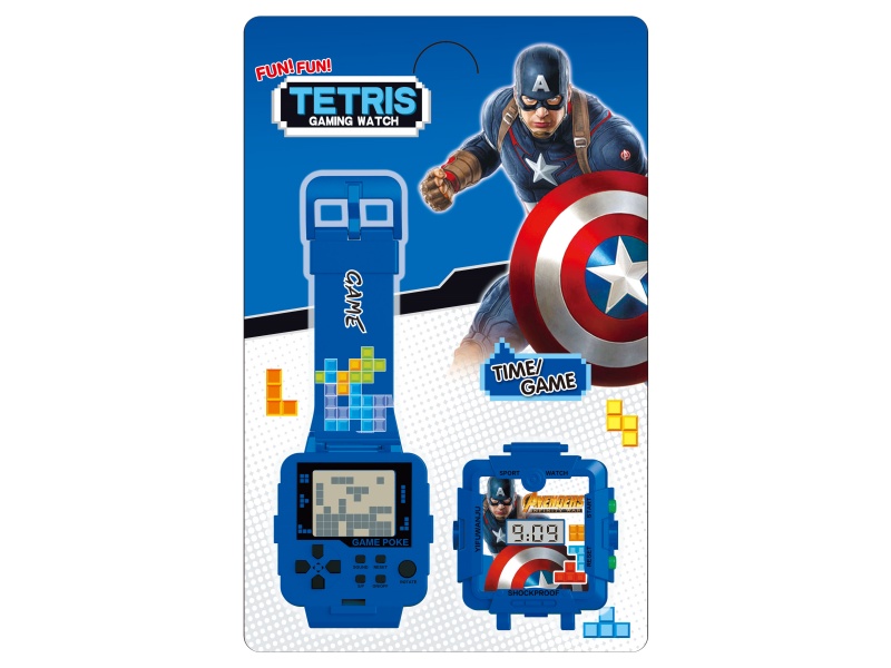 Captain America Tetris Game Electronic Watch
