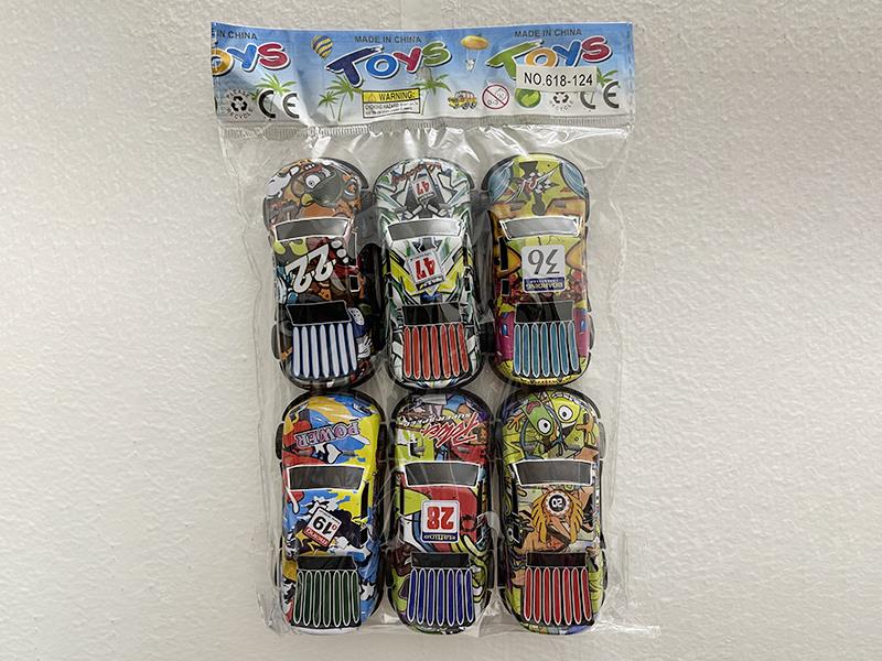 Pull Back Alloy Pickup Trucks 6pcs