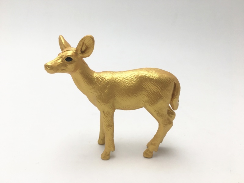 Golden Female White-Tailed Deer (Smooth Surface)