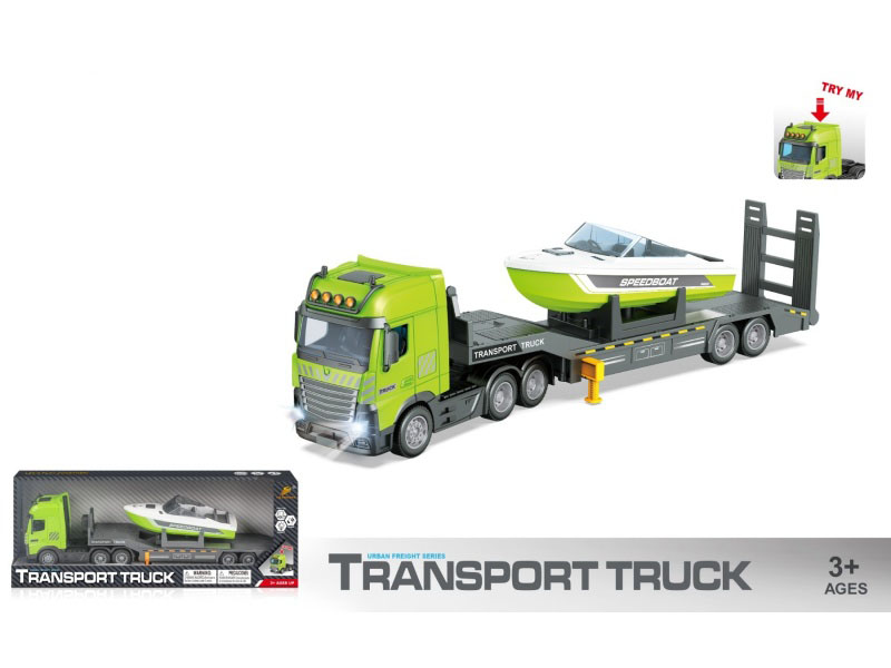 The Inertial Small European-Style Flatbed Trailer Is Equipped With Sound And Light