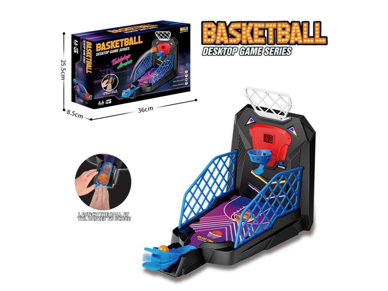 Basketball Desktop Game(With Lights, Music, And Score Counter, 2 Balls)