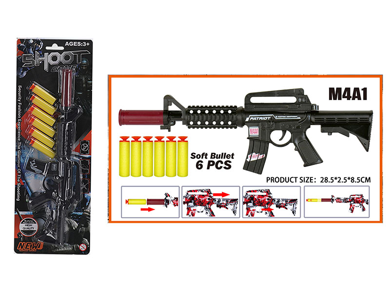 M4A1 Soft Bullet Gun Model With 6PCS EVA Bullets