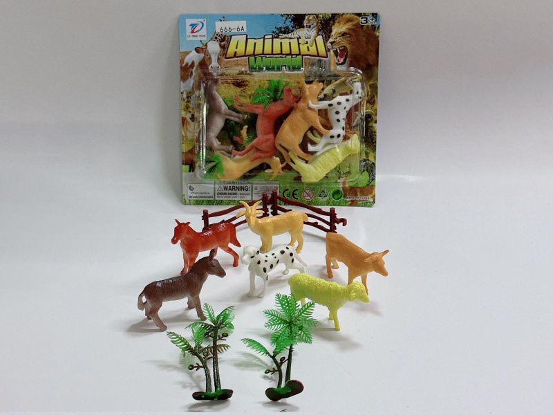 Pvc Simulated Farm Animal 8Pcs