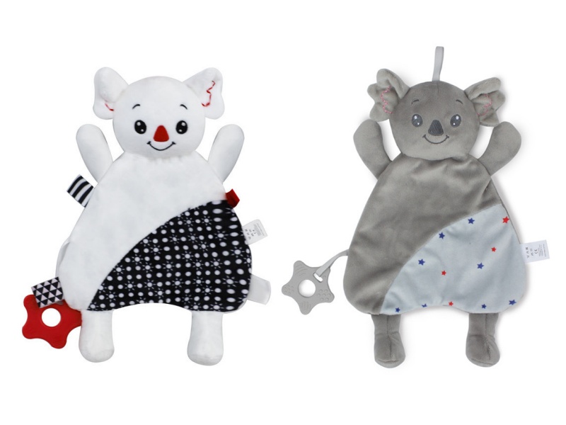 Koala Rattle Teething Pad Baby Pocket Soothing Towel