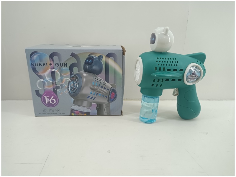 Electric Bubble Gun With Light (No Electricity Included)