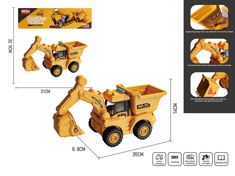 Friction Engineering Truck With Sound And Lights - Excavator