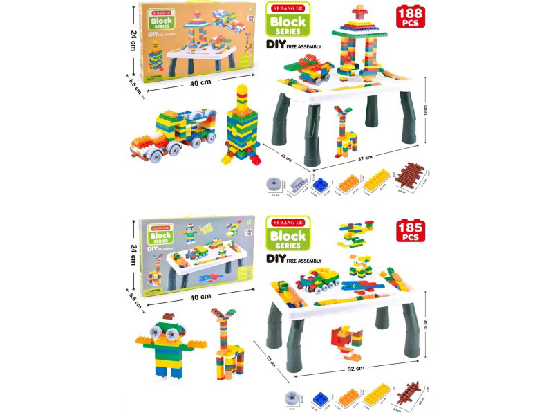 Diy Puzzle Building Block Set (2 Mixed Sets) Diy Creative Shaped Building Blocks For Assembly And Insertion